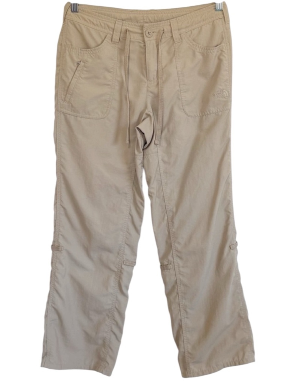 THE NORTH FACE Cargo Pants Women’s 6 Tan Nylon Roll Up Hiking Utility Outdoor
